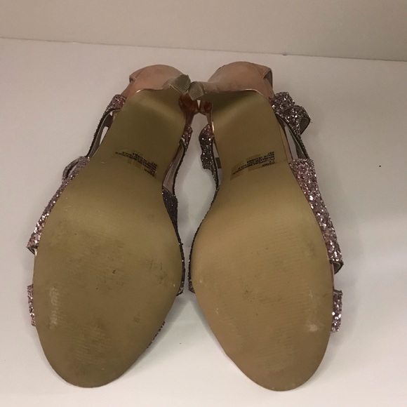 Betsey Johnson Raqui rose gold glitter heels size 7.5 - Picture 11 of 11